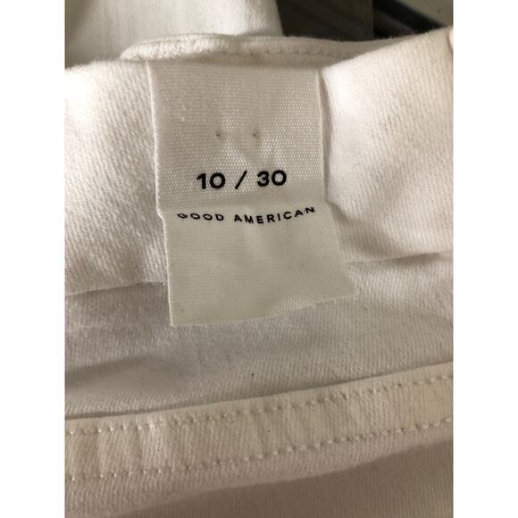 Good American Good Legs Skinny Jeans Mid Rise White Wash Denim NWT Size 10 - Picture 13 of 14